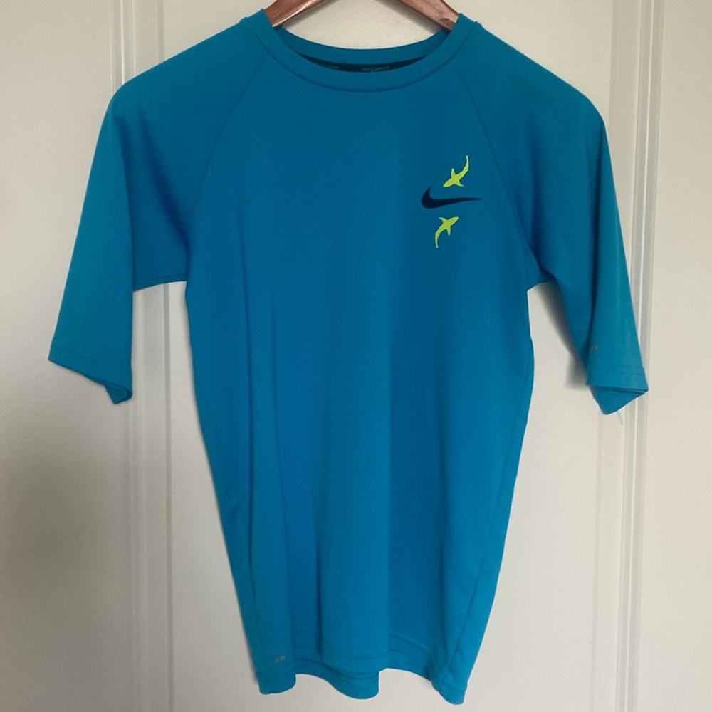 Nike Youth Blue‎ Shark Short Sleeve Hydroguard Large